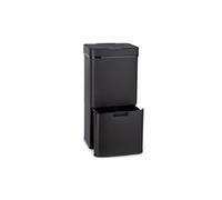Klarstein Poubelle de tri Royal Trash Matte – 72 L, 4 compartiments, capteur, inox noir