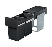 Poubelle de tri sélectif encastrable 28 litres (14+14) EcoLine Design L Duo
