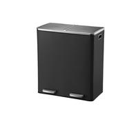 Poubelle de tri sélectif MAJOR Noir Acier inoxydable 60 L