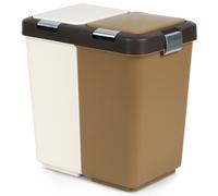 Poubelle de tri sélectif pour déchets plastiques 2x10 l