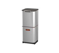 Poubelle de tri sélectif Totem 40L Inox - Joseph Joseph 36,6 Gris
