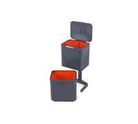 Poubelle de tri sélectif Totem 60L Anthracite - - Noir - Métal