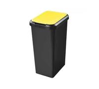 Poubelle de tri verre papier plastique 45 litres - Jaune