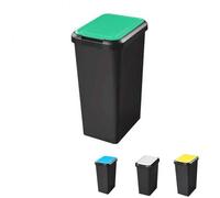 Tontarelli Poubelle de tri 45 L – verre, papier, plastique – Vert