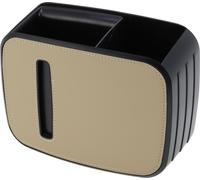 Poubelle De Voiture Durable Pour Siège Avant Et Arrière En Simili Cuir Beige 1 Ensemble