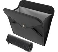 Poubelle De Voiture En Cuir Synthétique Noir Durable Pour Siège Avant Et Arrière 1 Ensemble