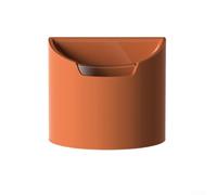 Poubelle de voiture multifonction avec rangement avant intégré et doublure amovible imperméable en matériau ABS et extérieur enveloppé de cuir (orange)