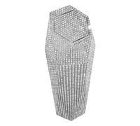 Poubelle de Voiture | Porte-déchets Intérieur avec Strass et Couvercle | Récipient Déchets Habitacle Auto | Pour Camping Voyage Road Trip Utilitaire SUV Fourgon Camping-Car Conduite