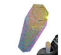 Poubelle de voiture - Porte-gobelet brillant pour déchets | sacs poubelle avec strass anti-fuite avec couvercle, poubelle pour voiture, SUV, camion, organisateur pratique pour véhicules