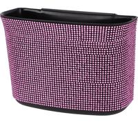 Poubelle de voiture Poubelle Suspendue 7,5" Longueur 3,9" Largeur 5,1" Hauteur Rose Noir Strass Plastique