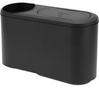 Poubelle De Voiture Pour Sièges Avant Et Arrière 23,1 Cm De Longueur 8,1 Cm De Largeur 13 Cm De Hauteur Poubelle De Voiture Avec Porte-Gobelet En Plastique Noir Suspendu