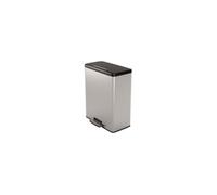 Curver Poubelle Deco Bin Duo 26L+26L 48,6x31,6x61,5 cm Argenté 01129-C70