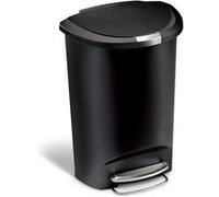 Poubelle demi lune 50L code P noire - Simplehuman - Noir - Plastique Noir G