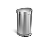 simplehuman CW2030 poubelle demi-lune à pédale, poubelle de cuisine, acier inoxydable brossé, 45 litres