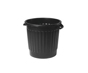 Poubelle d'extérieur 80L noire - L 61 x D 54,5 x H 49,5 cm