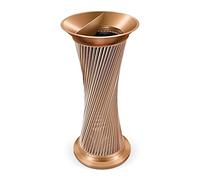 Poubelle d'extérieur commerciale en acier inoxydable avec couvercle ouvert pour intérieur - Grande poubelle verticale pour cigarette - Poubelle d'extérieur (or rose)