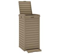 Poubelle d'extérieur marron clair 41x41x86 cm polypropylène vidaXL vidaXL