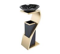 Poubelle d'extérieur Poubelle pour l'intérieur et l'extérieur avec seau intérieur amovible et bac à cendres pour usage commercial en acier inoxydable Poubelle de jardin (A)