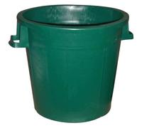 EDA Poubelle d'extérieur Corps 50 L sans couvercle Ø52×46×H44,5 cm Vert