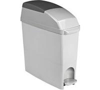 Poubelle d'hygiène féminine 18 litres rectangle à pédale blanche - Gris - Prodifa Gris