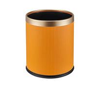 Poubelle d'intérieur tendance Phnom Penh - Panier en papier simple double couche découverte - Grand calibre - Pour salle de bain (orange, 15 l)