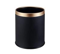 Poubelle d'intérieur tendance Phnom Penh - Panier en papier simple double couche découverte - Grand calibre - Pour salle de bain (noir, 15 l)