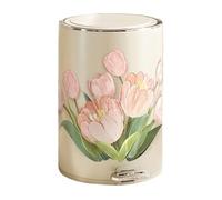 Poubelle d'intérieur tendance, poubelle créative moderne avec couvercle, poubelle ronde en métal de 8/12 litres, poubelle ronde à pédale à fermeture douce avec seau intérieur for la maison, le bureau,