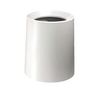 Poubelle double en plastique à couvercle ouvert, corbeille de bureau grande capacité, décoration intérieure moderne, forme ronde for salle de bain, chambre, salon, bureau(blanc,11L)