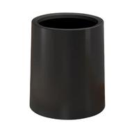 Poubelle double en plastique à couvercle ouvert, corbeille de bureau grande capacité, décoration intérieure moderne, forme ronde for salle de bain, chambre, salon, bureau(Zwart,11L)
