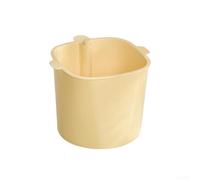Poubelle drainable en polypropylène pour feuilles de thé avec couvercle inférieur à ouverture relevable et filtre amovible pour une vidange facile (beige)