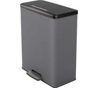 Poubelle Duo Rectangle - Deco Bin - - 52L (26+26L) - 49 X 32 X 61 Cm - Anthracite