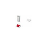 Transpalette Durable Poubelle DURABIN SQUARE 40, forme carrée, blanc