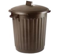 Poubelle eco 80l noir + couv