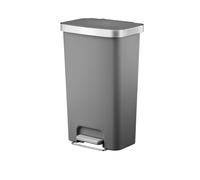 Poubelle Écologique Hana En Acier Inoxydable Couleur Grise Capacité 45 L.