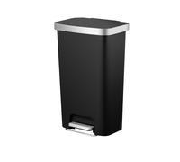 Poubelle Écologique Hana En Acier Inoxydable Couleur Noire Capacité 45 L.