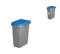 Poubelle Écosystème 15 Litres Couvercle Bleu Stefanplast
