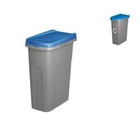 Poubelle Écosystème 25 Litres Couvercle Bleu Stefanplast