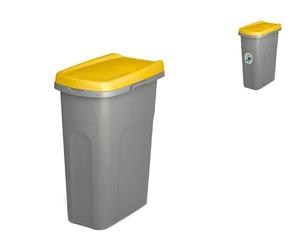 Poubelle Écosystème 25 Litres Couvercle Jaune Stefanplast