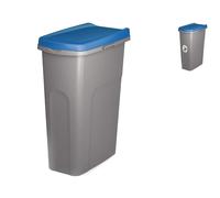 Poubelle Écosystème 40 Litres Couvercle Bleu Stefanplast