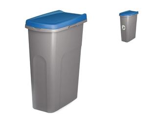 Poubelle Écosystème 40 Litres Couvercle Bleu Stefanplast