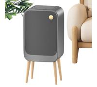 Poubelle électrique avec couvercle 20 l, poubelle électrique avec pieds hauts et ouverture latérale pour salle de bain, jardin, résidence, buanderie, cuisine, chambre, toilettes
