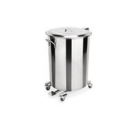 Poubelle en Acier au nickel chrome 65 L H 630 mm Ø 400 mm Was Germany G