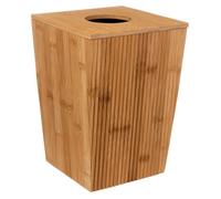 5five Poubelle de salle de bain Terre Inconnue – Bambou 6 L avec couvercle Beige