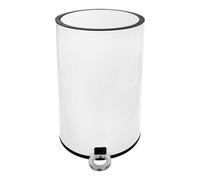 Poubelle en métal blanc à pédale 6 l