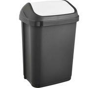 keeeper Poubelle avec Couvercle Basculant, 10 L, Swantje, Gris Graphite