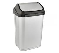 OKT 2053706 Swing-Bin Poubelle Plastique Argent/Anthracite 25 L
