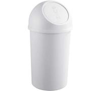 Poubelle en plastique à couvercle Push the flip 45 litres - Gris Clair