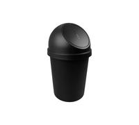 Poubelle en plastique à couvercle Push the flip 45 litres - Noir