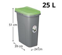 Stefanplast Poubelle, Vert, 25 Lt