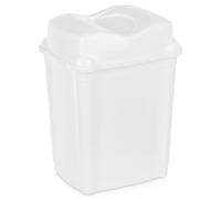 Poubelle en plastique, blanche, 16 l